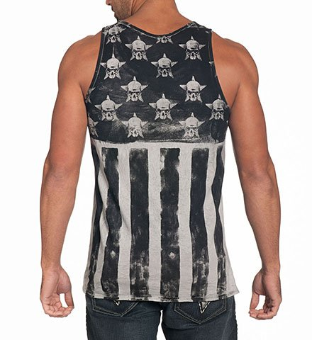 Affliction Skulls And Stripes Tank top buy